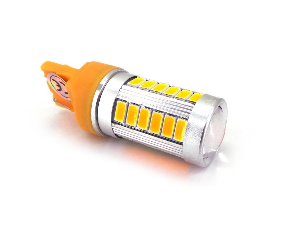 2 Pcs LED Bulb 7440 W21W 12V 1300lm CANBUS Orange Off-Road