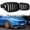 1Pair Front Grille Insert Trims for BMW 3 Series F30 F31 320i 328i 330e 2013~2019 Car Front Grille Decorative Trim Stripes Cover