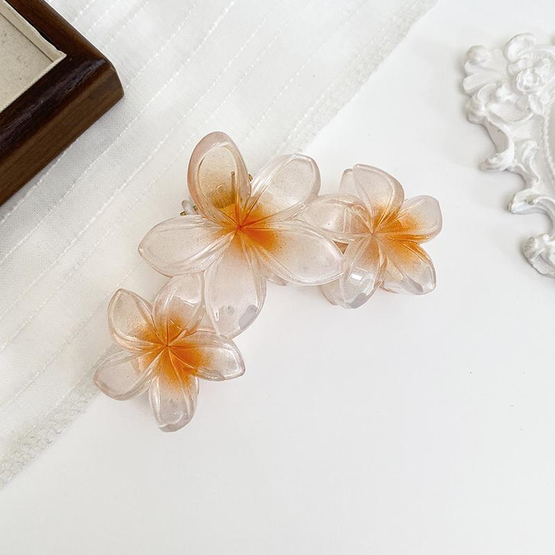 

Модные градиентные заколки-крабы для волос в виде цветка яйца для женщин, милые акриловые заколки для волос, летние пляжные гавайские головные уборы, аксессуары для волос для девочек