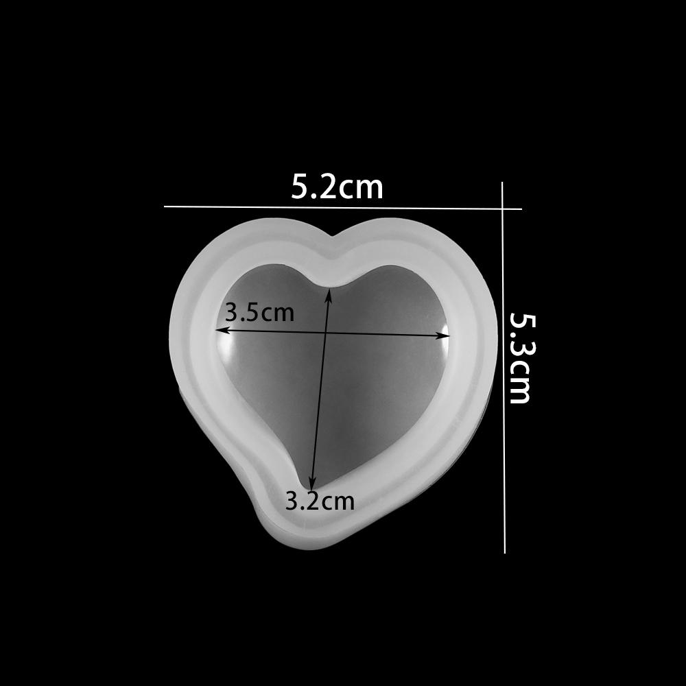 2Style 3Sizes Heart Shape Silicone Molds Epoxy Resin Casting Mold for DIY Crafts Jewelry Making Pendants Decorations Accessories