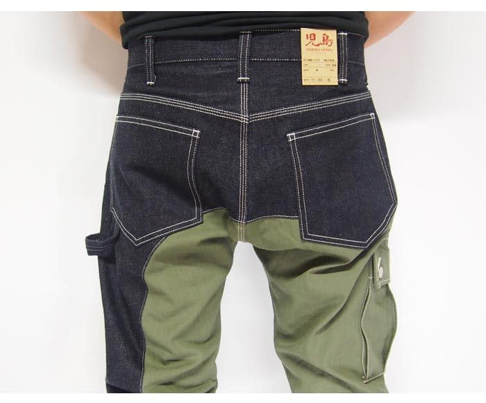 Kojima Jeans Quarter Combo Made In One Pants, Japan, Wash, Men's, RNB-1117-Indigo Khaki-38