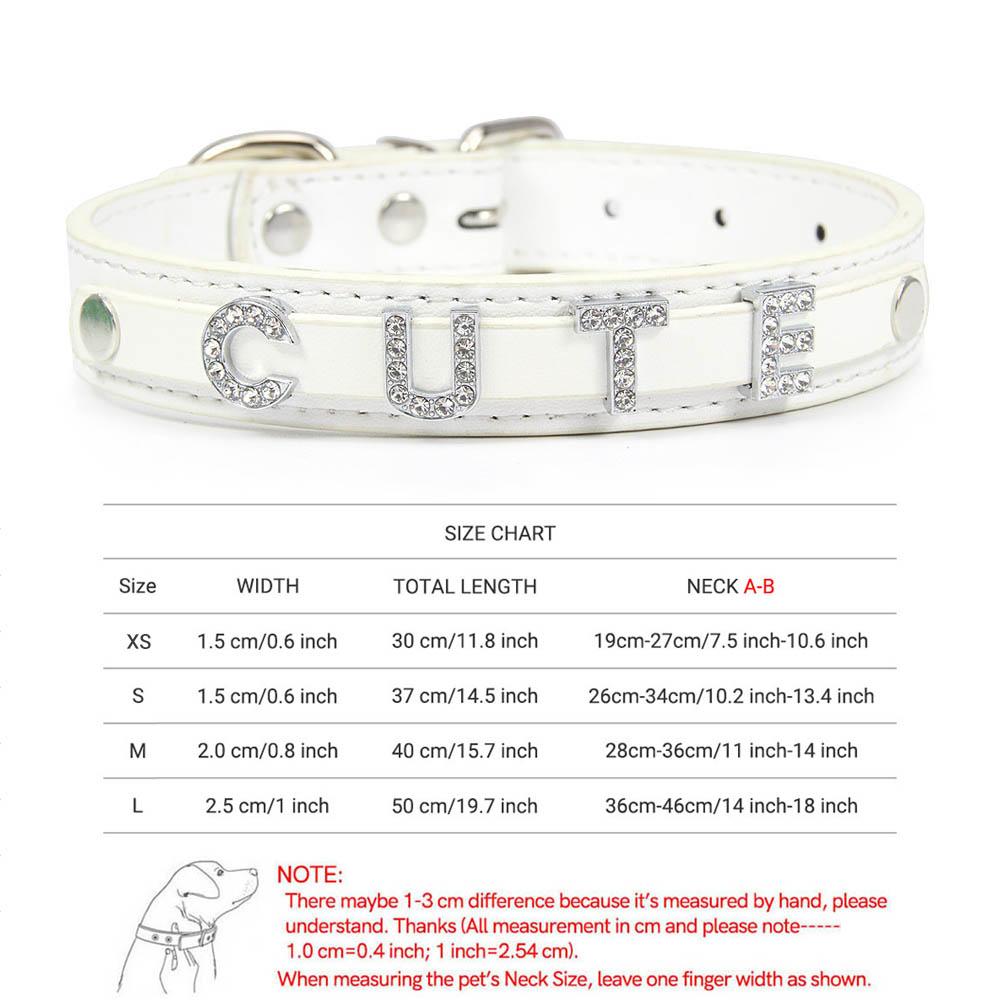 Bling Rhinestone Puppy Dog Collars Personalized Small Dogs Cat Chihuahua Collar Custom Necklace Free Name Charms Pet Accessories