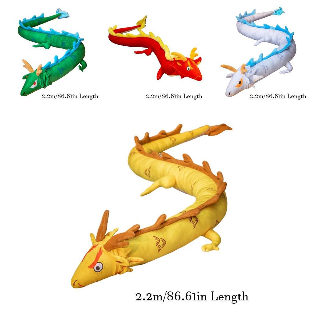 Chinese Dragon Plush Toy Pillow 5 Colors Available, Huge 4m Size