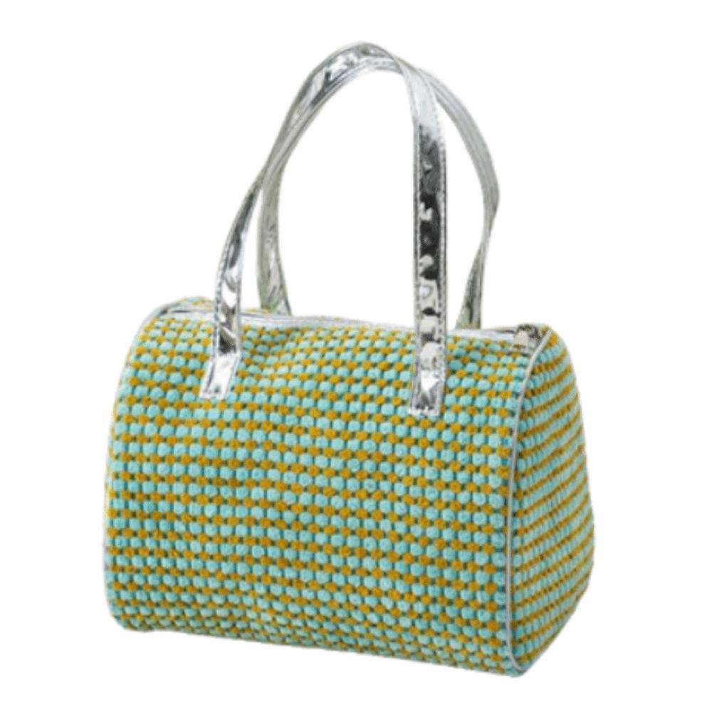 

Portable Travel Makeup Bag Plaid Pattern Casual Cosmetic Pouch Durable Women s Handbag Travel зелёный