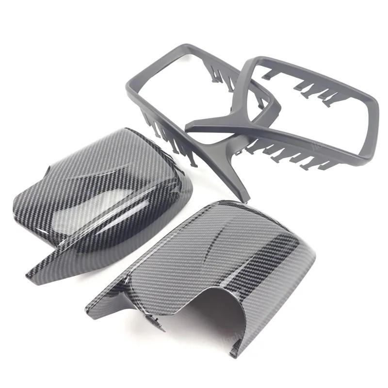 Carbon Fiber Style M Shape Side Mirror Cover Caps for BMW X3 X 3 E83 2003-2010 Replacement