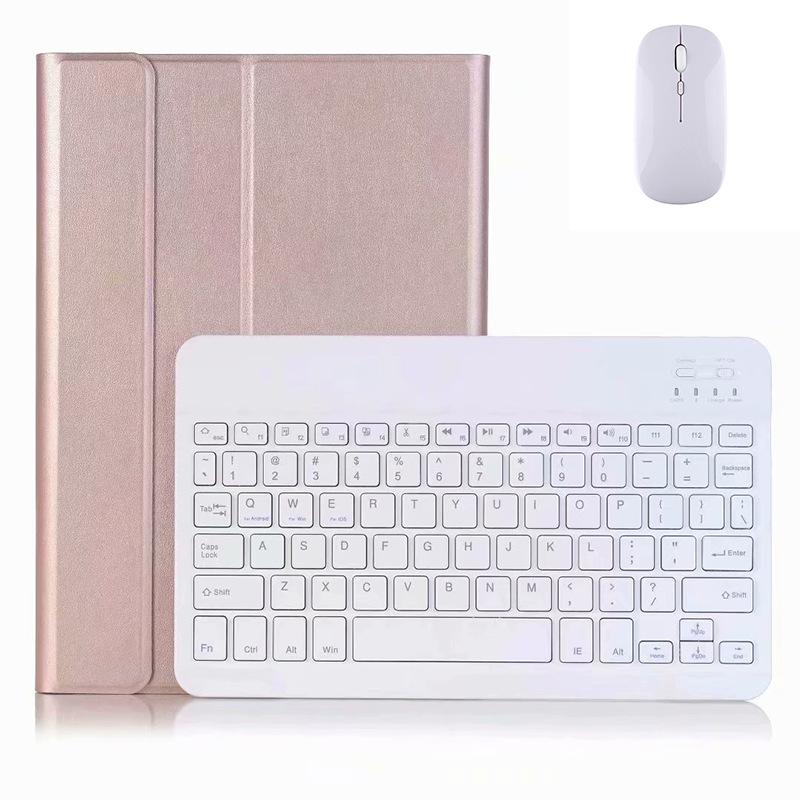Samsung Tab S11 Protective Leather Case with Magnetic Bluetooth Keyboard, Mouse, and Korean/Spanish Support