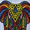 Elephant Wall Art, Handbrushed Cotton
