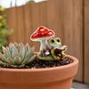 Yousheng Cartoon Frog Garden Stake, 2D Acrylic Cute Frog Garden Decoration, Waterproof Outdoor Yard Art Stake for Lawn Flower Bed Planter