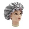 100% Silk Hair Weave Bonnet Satin Designer Bonnets Double Layer Hair Bonnets