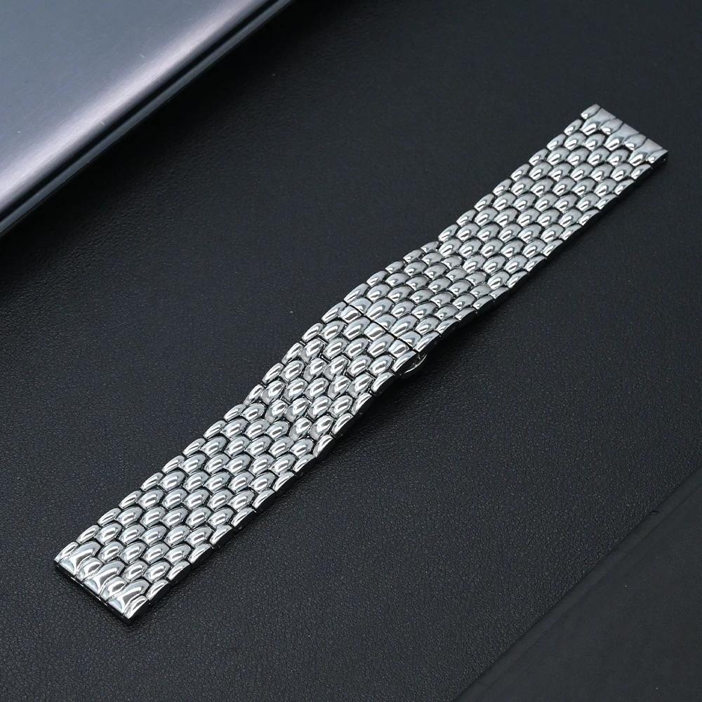 

20mm 22mm Stainless Steel Band for Huawei Watch GT5 GT4 GT3 46mm 4/4 Pro Metal Luxury Strap for Samsung Galaxy 7 6 5 4 44mm 40mm For galaxy 6 40 44mm срібний