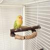 Wellensittich Sitzstange Vogel Standstange Ast Kreis Liebesvögel Kau-Mahl-Spielzeug Kleiner Großer Vogel Unterhaltungszubehör