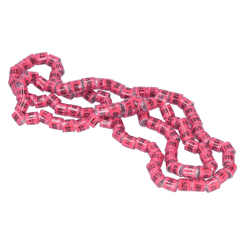 100Pcs 8mm Pigeon Leg Bands Aluminum Alloy Non Competition Recognizable Bird Leg Rings for Animal