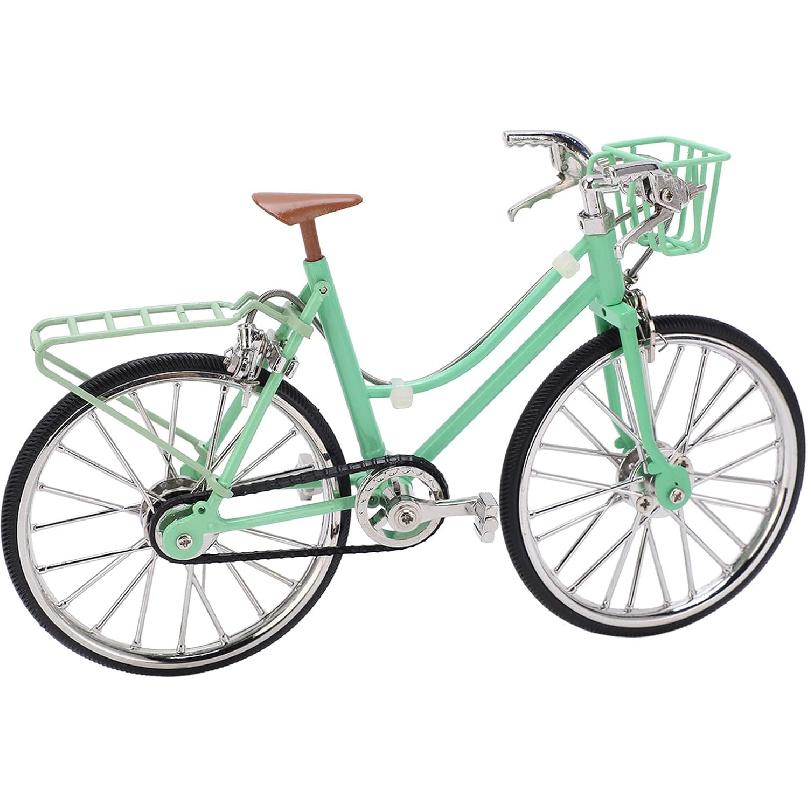 Металлическая модель велосипеда, настольная мини-фигурка велосипеда для пальцев, игрушка, миниатюрная ретро-мини-модель велосипеда, рождественские украшения, для семьи и друзей, 7,68 x 4,72 дюйма