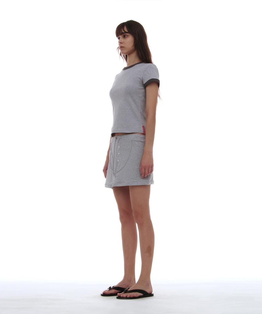 PARTIMENTO WOMEN Pwc Ringer Short Sleeve Tee_Melange