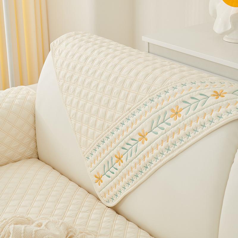 Small Fresh Sofa Cushion, Universal In All Seasons, Cotton Log Wind, Simple Cover, Backrest Towel, Cover Cloth, Non-Slip New