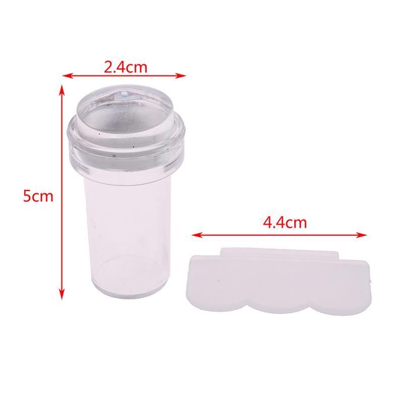 Pure Clear Jelly Silicone Nail Art Stamper Scraper Nail Stamp Stamping Tool