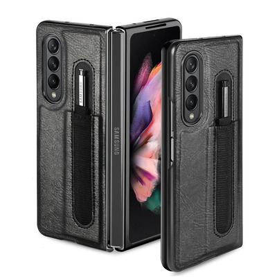 Premium Leather Case For Samsung Galaxy Z Fold 4 Slim Design With Pen Holder Anti -Drop Cover For Galaxy Z Fold 3