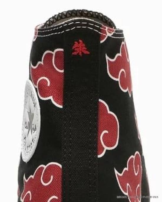 CONVERSE All Star HI Naruto Shippuden Itachi Uchiha Akatsuki Design High Cut Sneakers 24.5cm Canvas Shoes Unisex