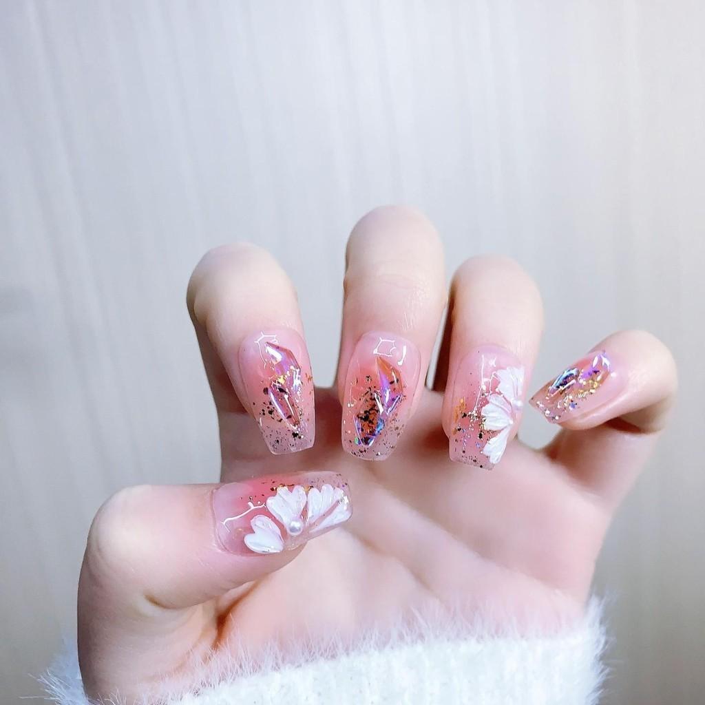 

Рука Рука Градиент Носка Ноготь Нюдовый Красный Стразы Накладка для Ногтей Украшение для Пальца L