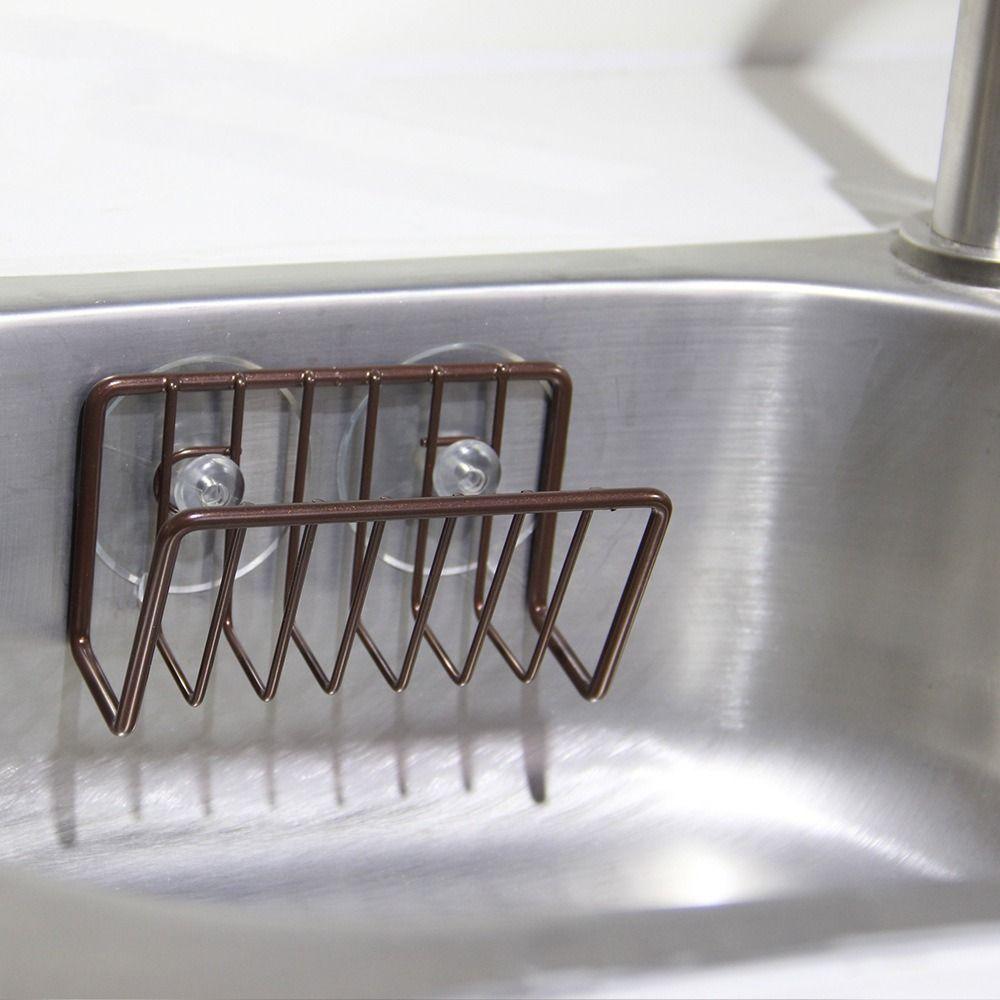 Metallschwammhalter 3 Farben Abtropf-Aufbewahrungsregal Hochwertiger Spülbeckenschwammhalter Haushalt