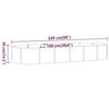 VidaXL Lit Surélevé de Jardin Pot à Fleurs Boîte à Plantes Lit Surélevé Patio Terrasse Extérieur Acier Galvanisé 249x100x36 318993