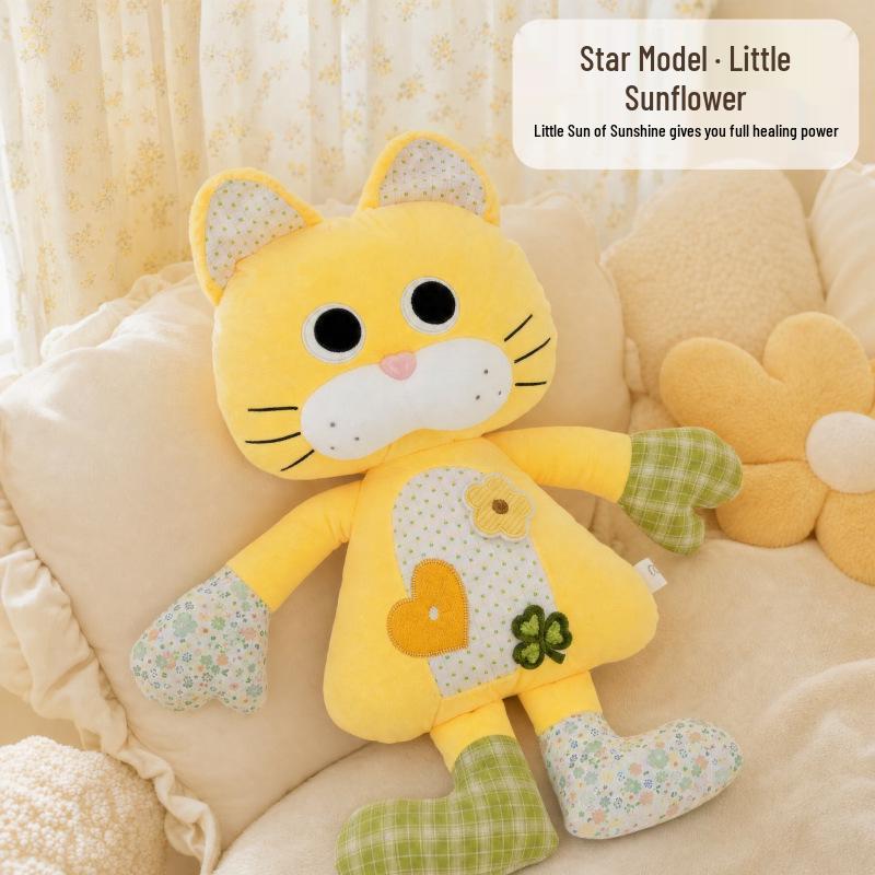 Cute Kitten Plush Pillow - Soothing Hug Doll & Sleeping Companion