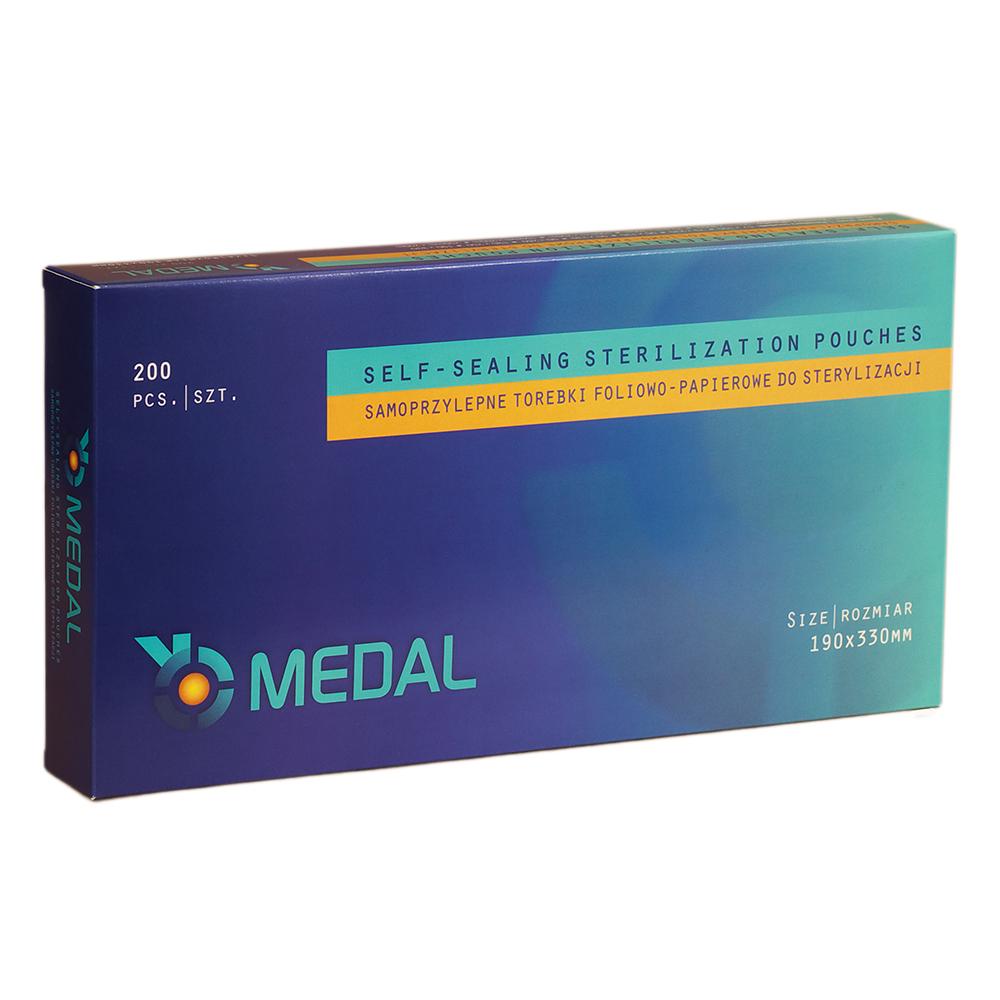 Self-Adhesive Sterilization Bags 190mm x 330mm Flat, Paper-Foil 200pcs