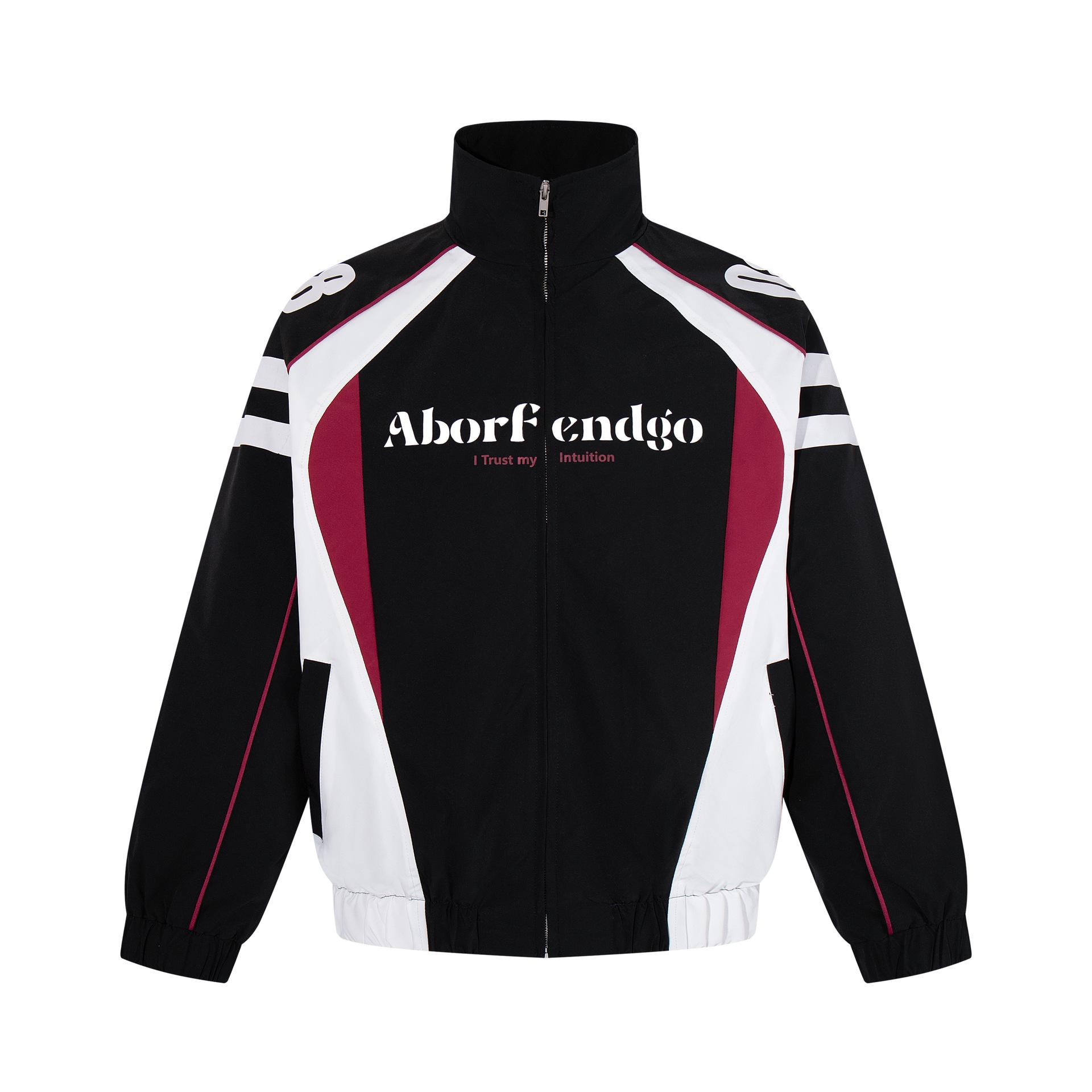 American retro locomotive contrasting color deconstruction design sense flight jacket baseball sports jacket S