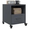 VidaXL Bedside Tables 2 Pcs Anthracite 36x39x43.5 Cm Steel, Cabinet, Bedroom Furniture, Phone Holder, 846709