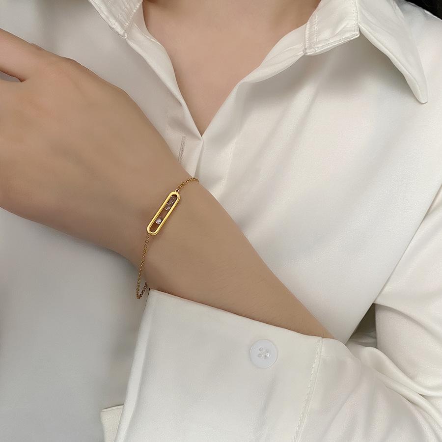 Luxurious Exquisite Diamond-set Bracelet Necklace Set For Fashionable Zircon For Women To Wear During Summer Travel