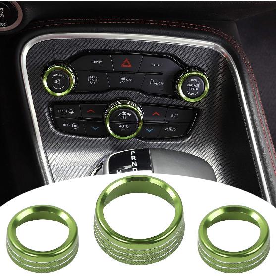 Voodonala Air Conditioner Switch CD Button Knob for Dodge Challenger 2015-2024 Charger Chrysler 300 300s 2015-, for Ram 2013-2018 (Aluminum Alloy