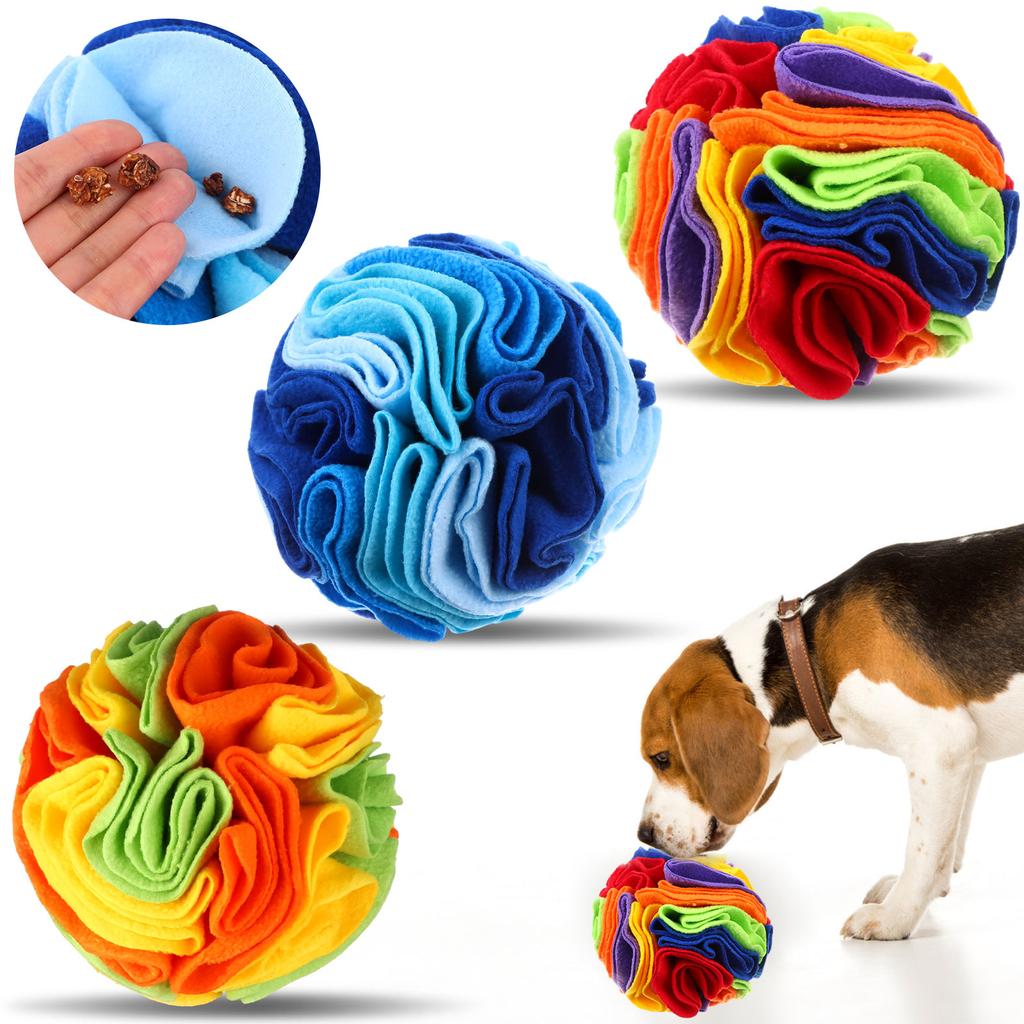 3 Pcs Snuffle Ball For Dogs Stress Relief  Dog Snuffle Ball Toys Dog Foraging Mat Pet Snuffle Ball Toy Dogs Treat Bal