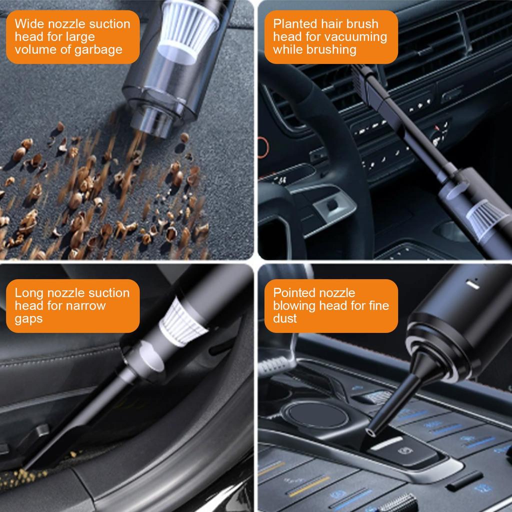 Ratpzou Akku-Autosauger - Handlicher Autosauger | Kompaktes Leichtgewicht-Design für Auto, Sofa, Teppich
