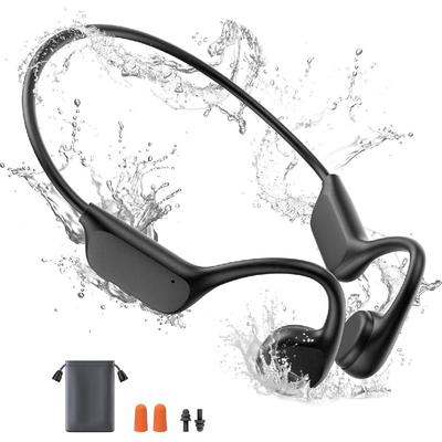 Plavecké slúchadlá, IPX8 Profesionálne vodotesné slúchadlá s kostným vedením, Vstavaná 32G pamäť, Bezdrôtové Bluetooth 5.4 s otvoreným uchom a mikrofónom