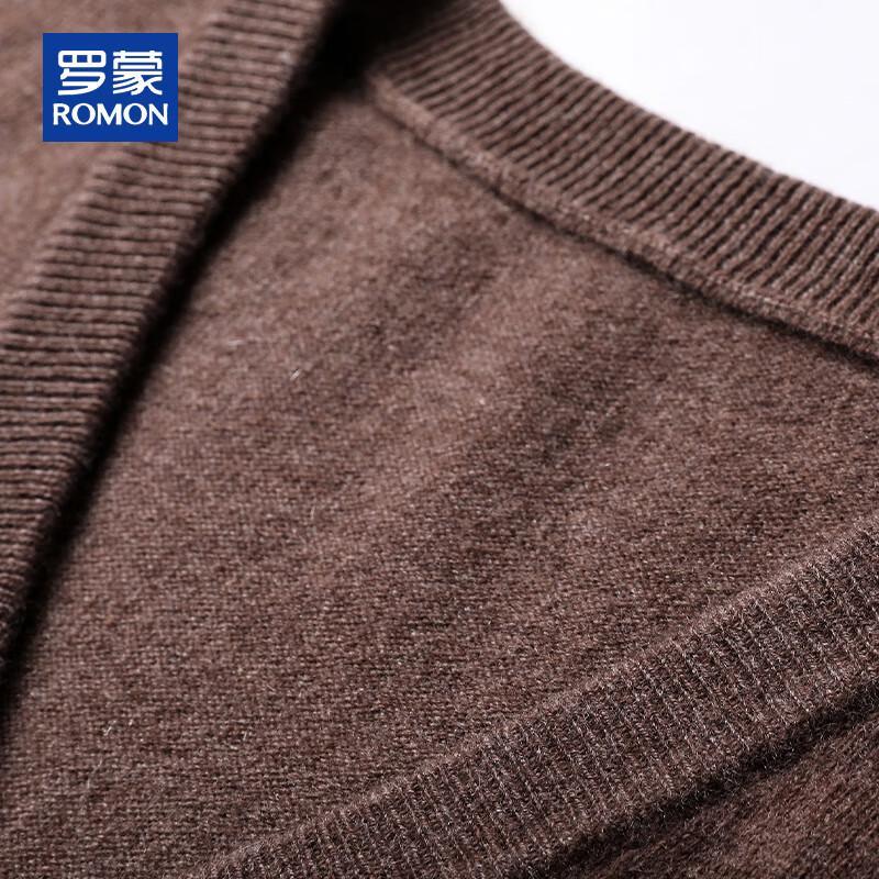 ROMON Men's 100% Cashmere V-Neck Knitted Vest