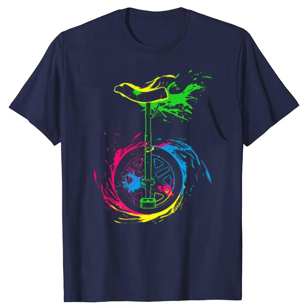 Funny Electric Unicycle Graphic T-shirts Men Women's Fashion Casual Tshirt 100% Cotton Loose Oversized T Shirt