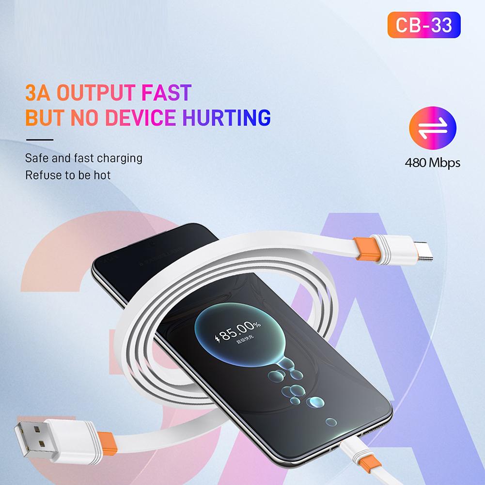 CB33 USB-A Cable USB-A To Type-C A-l Micro Charging Cable 3A Fast Charge Cable For Hard Drive PD Docking Station Cell Phone