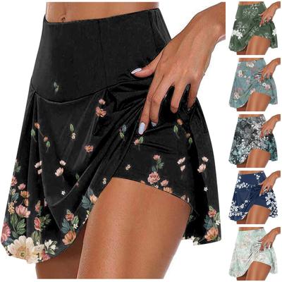 Sportliche, dehnbare, plissierte Tennisröcke für Damen, Lauf-Yoga-Innenshorts, elastische Sport-Golf-Skorts