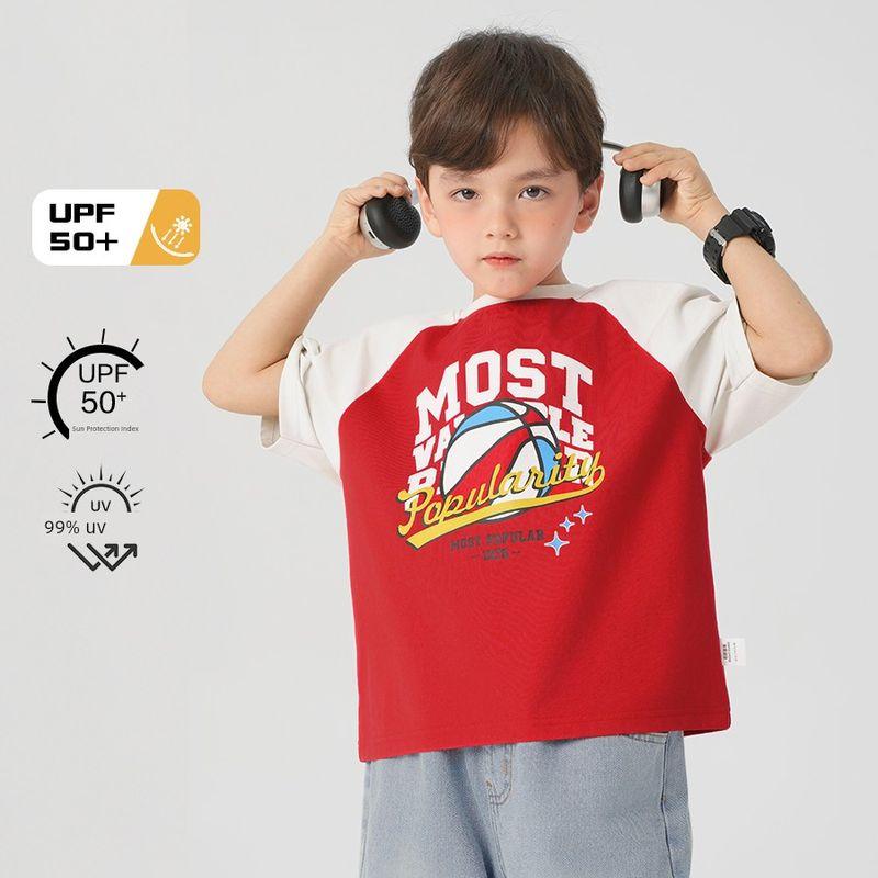 Boys' Short-Sleeved T-Shirts, Kidsren's Summer Clothes, 2026 New Baby, Medium and Large Kidsren's Tops, Summer Kidsren's Clothes