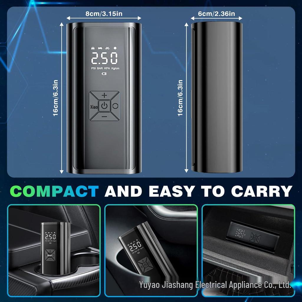 Wireless Handheld Portable Car Tire Inflator - Dual Mode Electric Pump