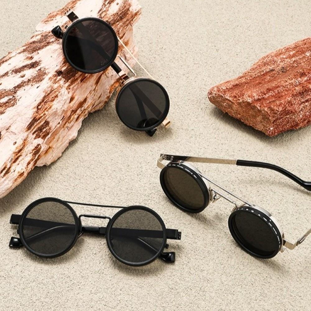 ND9 Adjustable Dimming Glasses Round Outdoor Eyewear Clarity Fishing Sunglasses  Cycling
