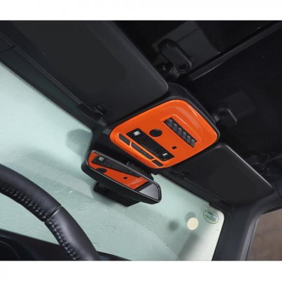 Orange Front Reading Light Frame Trim Cover Decor for Ford Bronco 21+ Interior