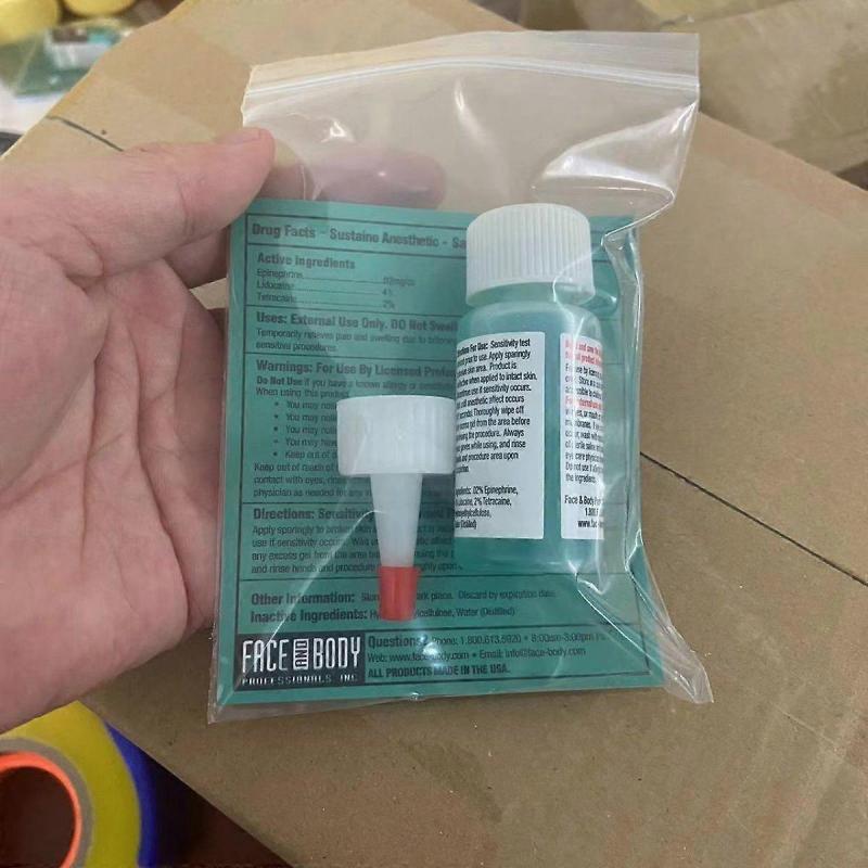 1 Stück 1,2 oz Professionelles Gesicht Amp Körper Tattoo Support Blaues Gel Semi-permanente Augenbrauen Eyeliner Blaues Assist Care Gel