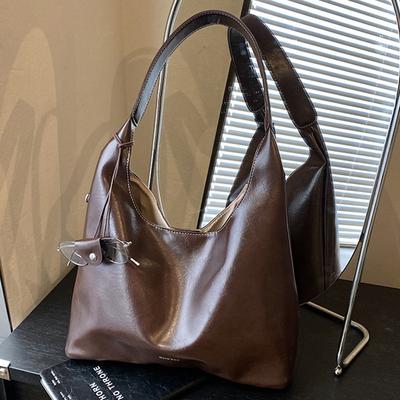 Large Capacity Casual Autumn New Texture Trend Fashion Simple Casual Shoulder Tote Bag Women
