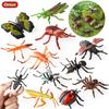 Oenux Insekten-Tiere Modellset Schmetterling Libelle Biene Käfer Spinne Skorpion Gottesanbeterin Zikade Eidechse Garten Miniatur Kinderspielzeug Geschenk