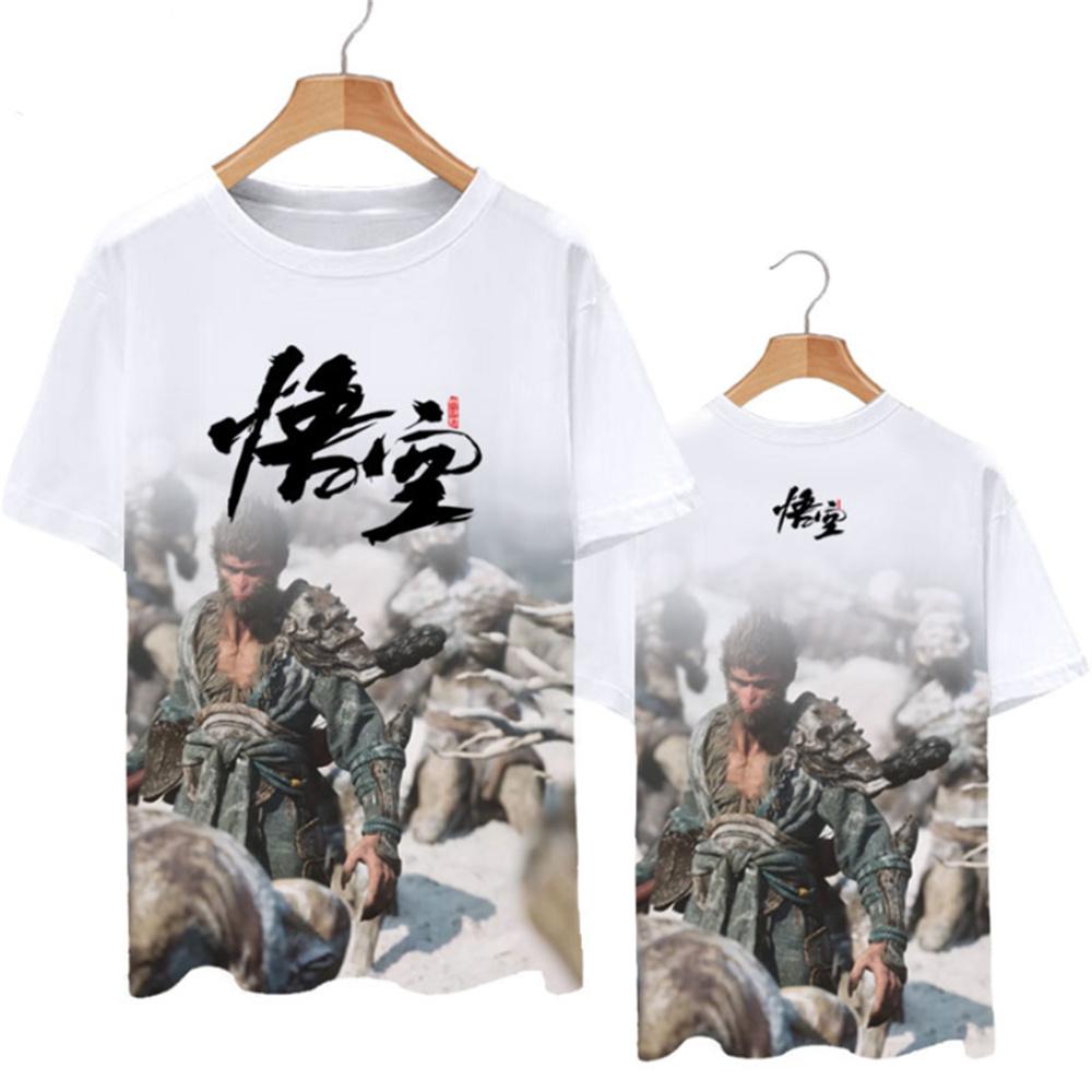 Hot Sale Rollenspellen Zwart Mythe Wukong Print T-shirt 3D Mode Mannen/Vrouwen Korte mouw T-shirt y2k Origineel heren T-shirt