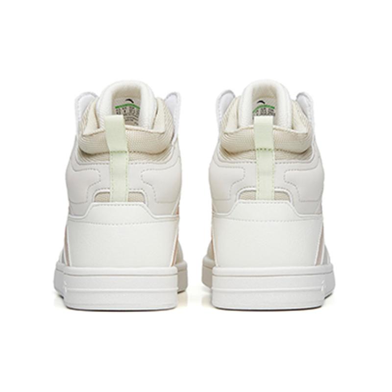 Anta Street Naughty High-Top Skateboard Shoes Women's Gray White Yellow Sneakers 122238067-3