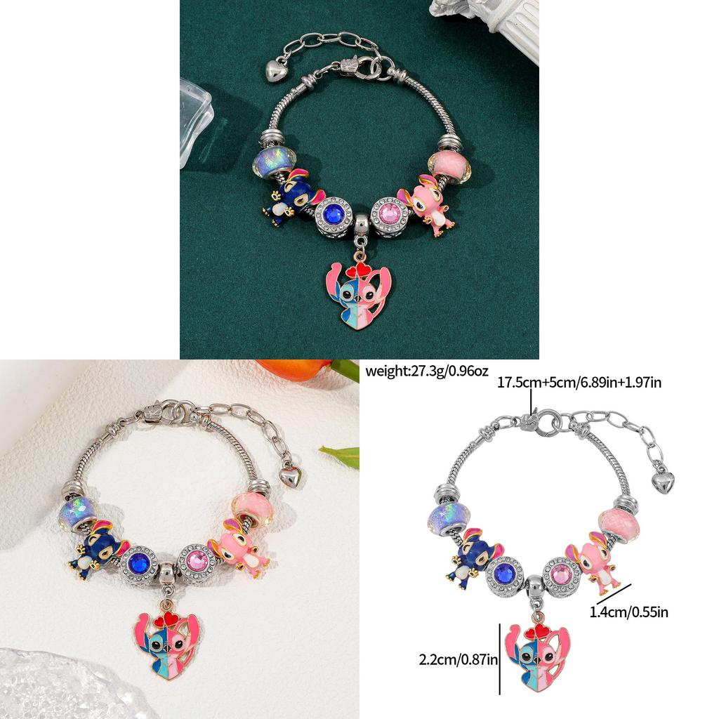 Stitch Cartoon Legierungsarmband mit galvanisierter Oberfläche für Reisesouvenir