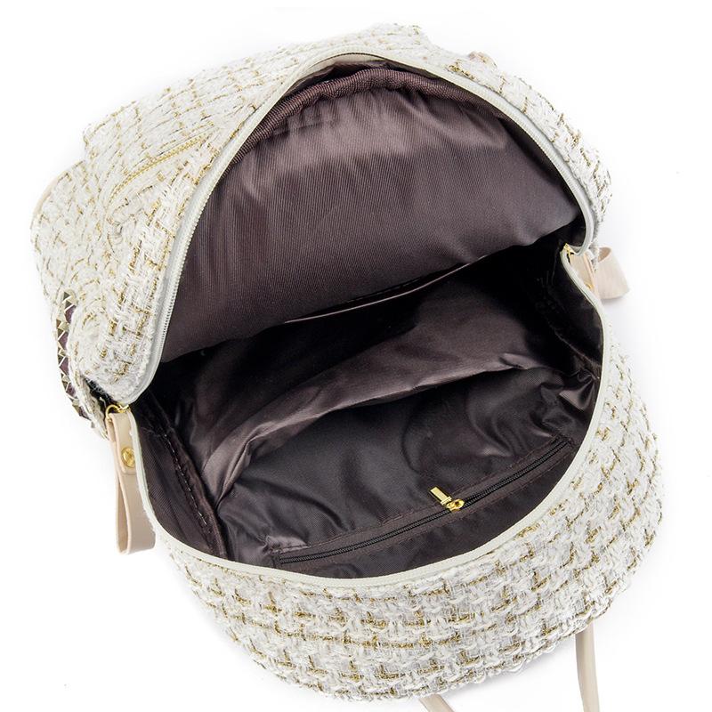 Autumn Woolen Backpack, Women's New Fashionable and Versatile, Women's High-end and Stylish Travel Backpack, Backpack