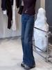Plus Size High Waist Stretch Flare Jeans for Women - Autumn 2024 Hip-Shaping Wide Leg Floor-Length Pants